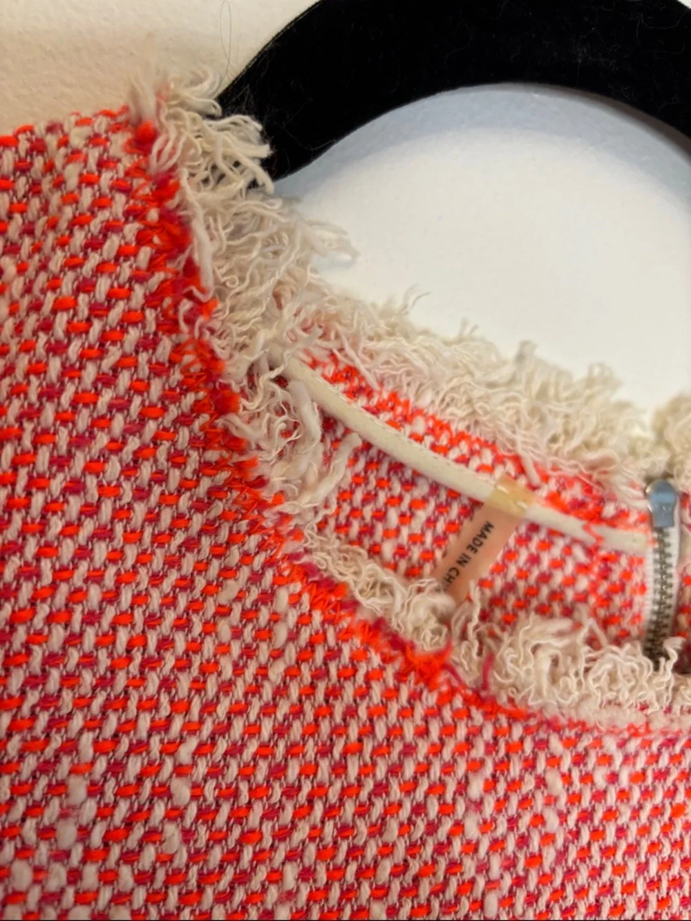 Rebecca Taylor Coral Tweed Shift Dress – Size 6 - Picture 4 of 14